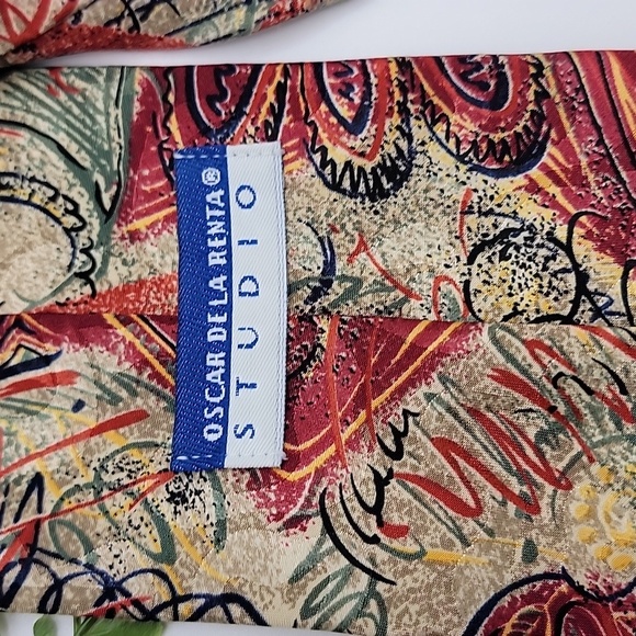 Oscar De La Renta Abstract Patterned Tie - Picture 5 of 7